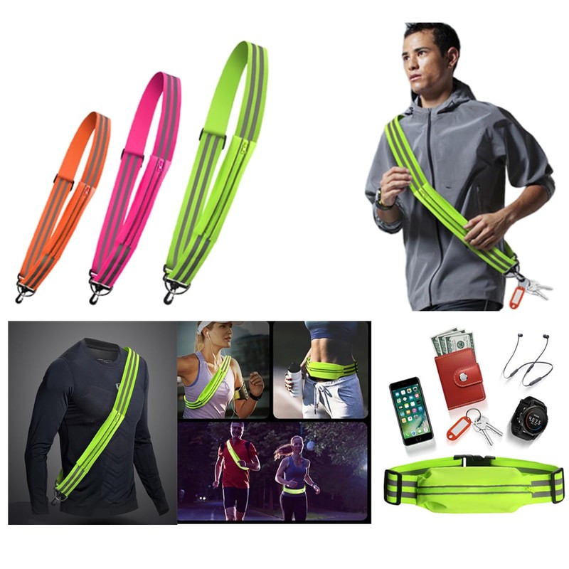 Augsion Reflective Taski Band, For Walking, Exercise, Running, Includes Pouch,