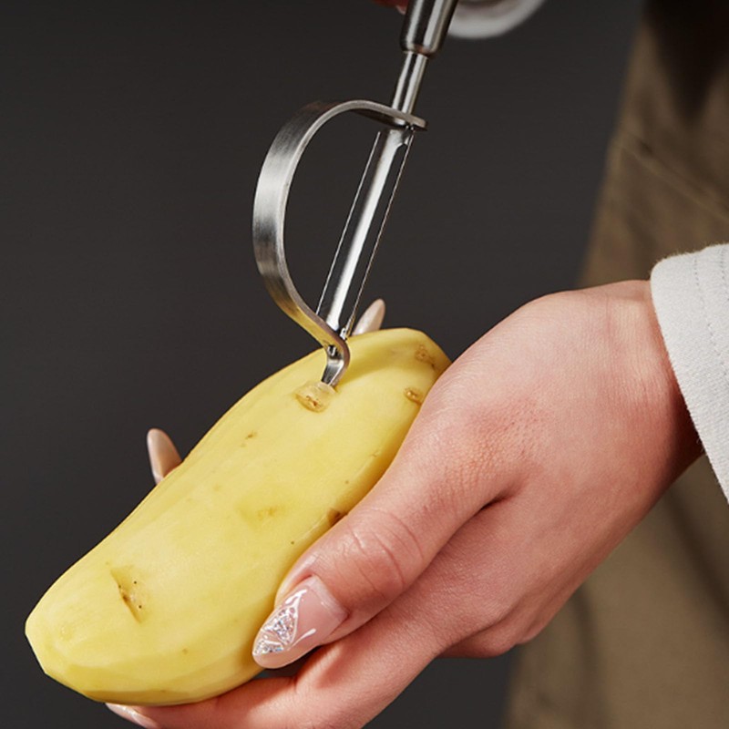 Kitchen Multifunctional Vegetable Fruit Wood Peeler Stainless Steel Sharp Strong