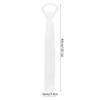 White Polyester Equestrian Necktie Stock Tie Unisex Male Female Horse