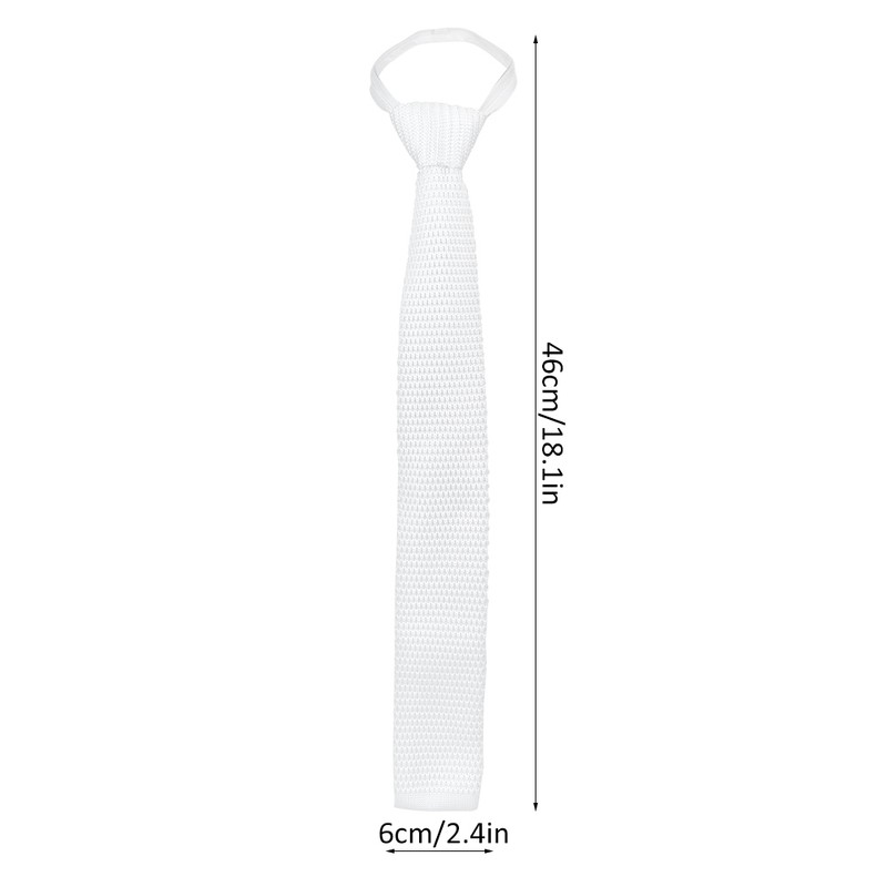 White Polyester Equestrian Necktie Stock Tie Unisex Male Female Horse