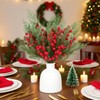 60Pcs Christmas Artificial Pine Branches,Faux Pine Needles with Pine Cones