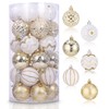 Christmas Baubles, Plastic Christmas Tree Decorations, Pack of 30 White