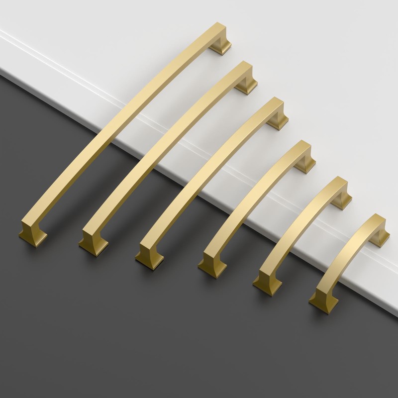 Amerdeco 10 Pack Brushed Gold 3 Inch(76mm) Hole Centers Kitchen