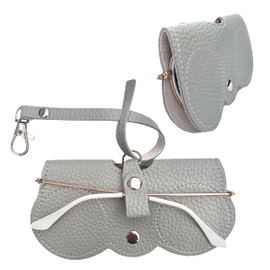 Nounex21 - Premium Sunglasses Protective Case, Portable Glasses Case, Fashion Sunglasses Holder, Soft PU Leather, 12 Colors, natural