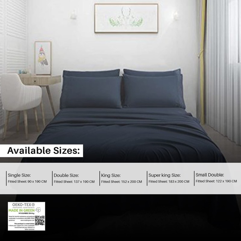 Fitted Bed Sheets 40cm 16 inch Deep Soft Comfy Microfiber