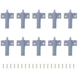 TAODAN 10PCS Damping Buffer Gray with Screw Coat Cabinet Mute Collision Preventer Plastic Soft Close Door Stop Close for Home Furniture Closets Dresser Drawers