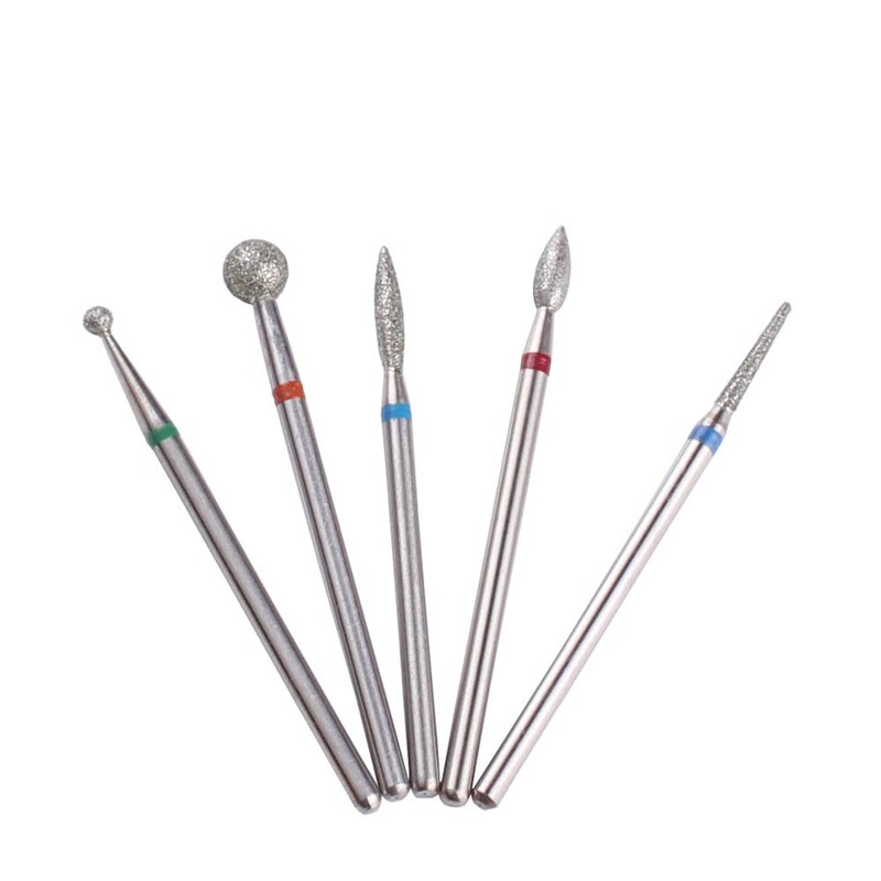 5pcs Diamond Nail Machine Drill Bit Nail Foot Cuticle Clean