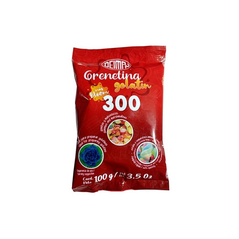Grenetina 300 Bloom sin sabor - Polvo para preparar gelatinas,
