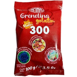 Grenetina 300 Bloom sin sabor - Polvo para preparar gelatinas, gomitas y malvaviscos - 100 g