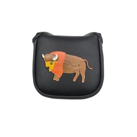 Bison PU Leather Golf Club Covers Driver Headcovers Fairway Woods Hybrid Putter Covers Protector with Interchangeable Number Tag