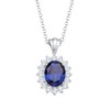 Elli Ladies 'Necklace 925 Sterling Silver and Blue Crystal Zirconia