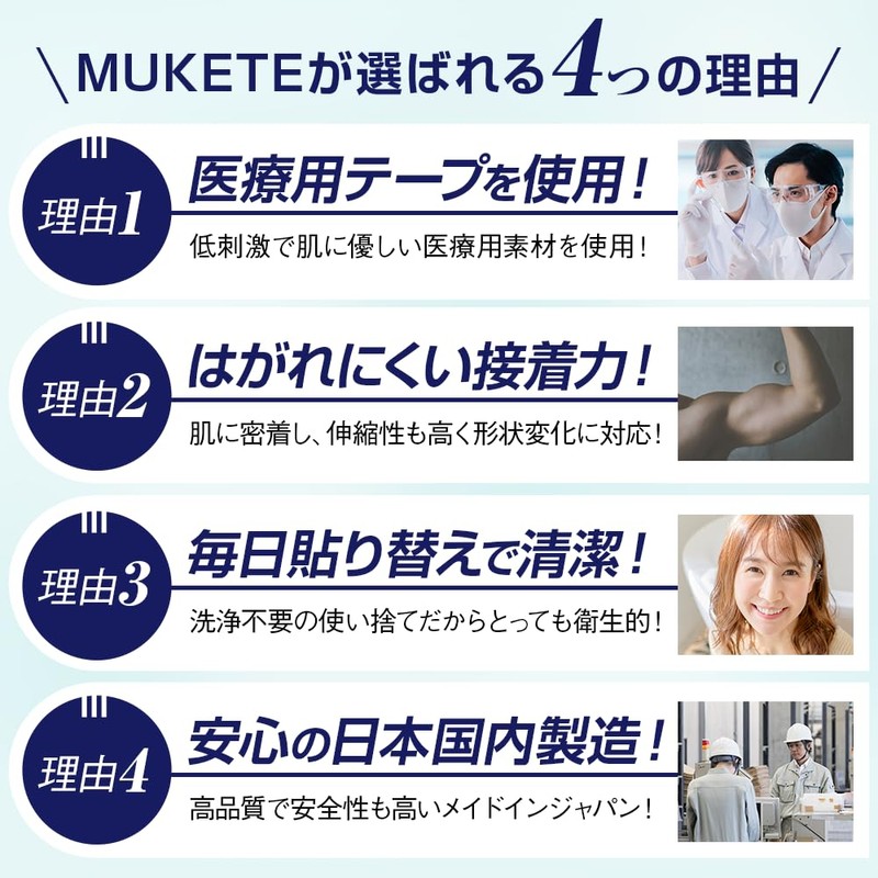 MUKETE PREMIUM (WIDE+) Pseudo-Phimosis Assistance Tape, Wide Type, Made in