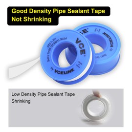 VCELINK PTFE Sealing Tape, PTFE Tape, Thread Sealing Tape, Teflon Tape, Thread Sealing Tape, PTFE Tape, 12 mm, 13 m, Blue, Pack of 6