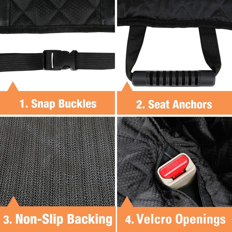 PETICON Waterproof Scratchproof Pet Bench Seat Covers for Cars, Trucks,