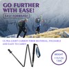 OKHEALING Ultralight Trekking Poles Foldable Set of 2 Ultralight Carbon