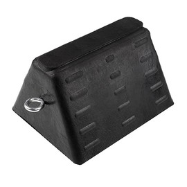 WHEEL CHOCK BLOCK - 8 X 10 X 6 W/EYEBOLT 7LBS - RUBBER
