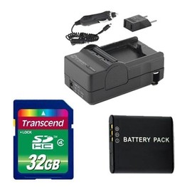 Ricoh WG-20 Digital Camera Accessory Kit Includes: SDDLi92 Battery, SDM-192 Charger, SD32GB Memory Card
