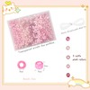 800Pcs Pink Pony Beads 6x9mm for Bracelets Making, Kandi Beads