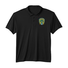 Exotic Bird Peacock Colorful Feathers Beauty Performance Polo Shirt