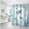 Hjokiupt Sea Turtle Shower Curtain for Bathroom, Teal Blue Ocean