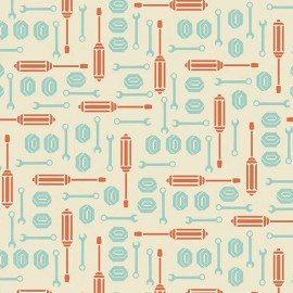 Andover Fabrics Sweet Ride A-442-L Toolbox Linen Edyta Sitar Laundry Basket Quilts Andover