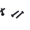 binifiMux 10pcs M6 x 45mm Black Rivet Countersunk Socket Cap