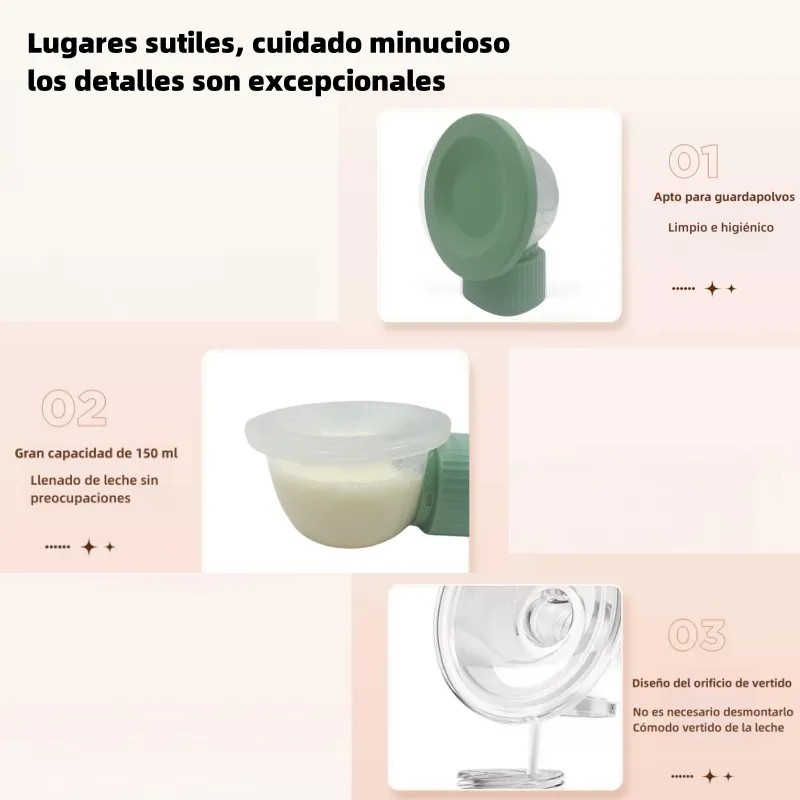 Extractor Leche Electrico Manos Portátil Materna Silencioso,