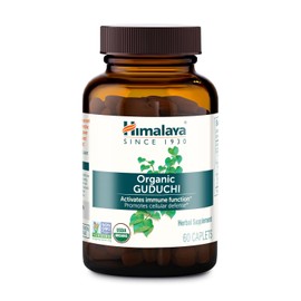 Himalaya Organic Guduchi 60 Caplets for Immune & Sinus Support 700mg, 1 Month Supply
