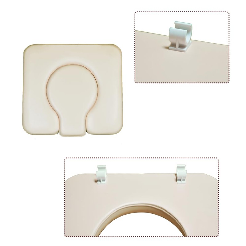 LilyBeauty PU Bedside Commode Seat Cushion, U Shape Soft Sponge