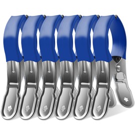 Pack of 6 Towel Clips for Beach Loungers, Large Stainless Steel, Sturdy Beach Towel Clips, Metal, Strong Towel Clips for Daily Laundry, Beach Towel, Bath Towel, Bed Linen