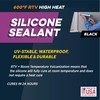 Rutland 600°F RTV High Heat Silicone Sealant Black, USA-Made High