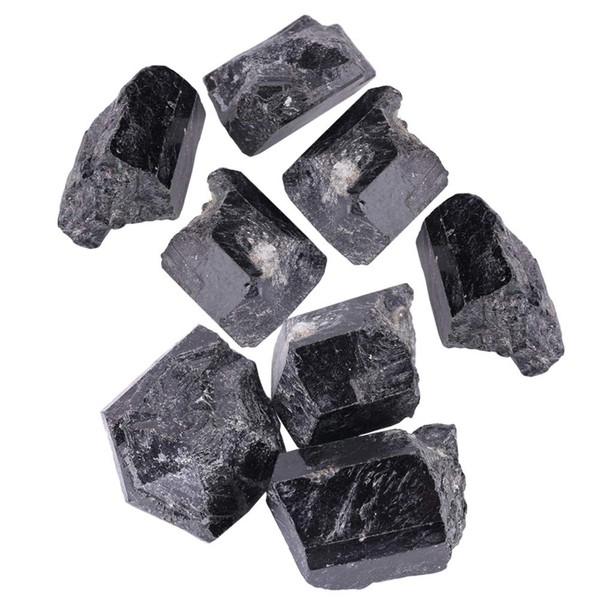 Joyzan Raw Black Tourmaline Crystals, Black Tourmaline Healing Stone Crystals, Natural Quartz Crystal, Waterstone, Gemstones, Irregular Shape, Unpolished Tourmaline Quartz, Stone Mineral Healing Stone
