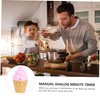 FUNOMOCYA 1Pc Pink Ice Cream Mechanical Kitchen Timer Fun Practical