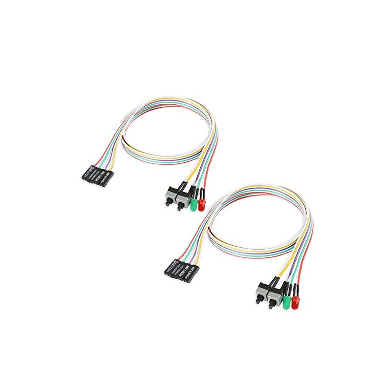 skineat 3 Pack Computer Case ATX Power On Off Reset