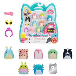 Squish-a-longs Mini-Squish 8-Pack (Wave 3, Style 1) - Skunk, Pink Penguin, Blue Axolotl, accessories and more