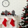 MCEAST 2 Pack Christmas Stocking Holders Pinecone with Snowflake Christmas