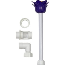 Tulip Flower Pool Waterfall Fountain Spray – Adjustable Pool Water Sprinkler & Aerator for Inground & Hard-Sided Aboveground Pools - Easy Attach to Return Fitting - Fully Variable Height & Location