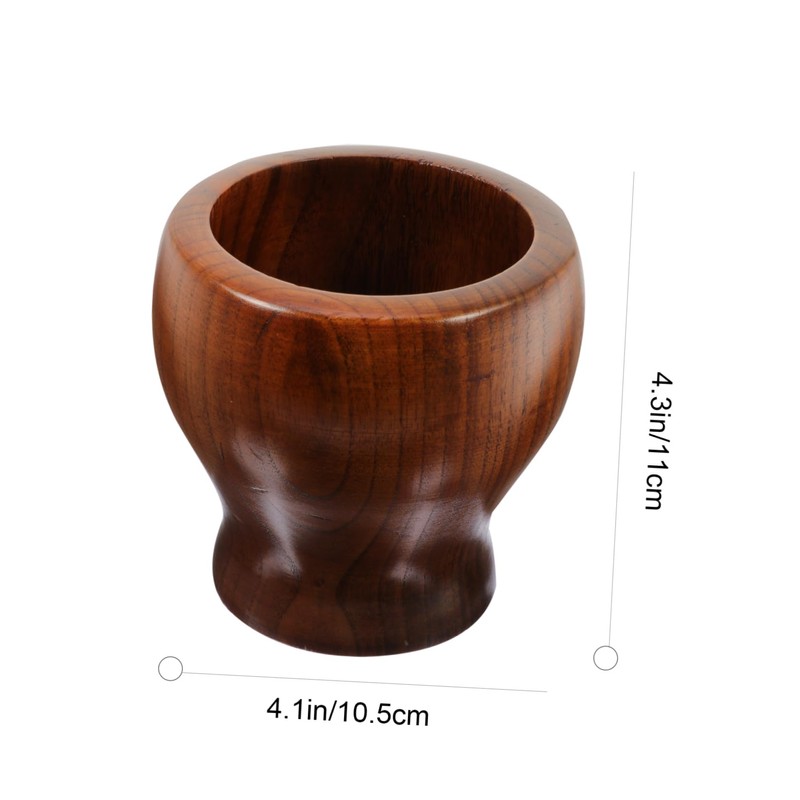 SHOWERORO 1set Wooden Garlic Pestle and Grinding Bowl Manual Crushing