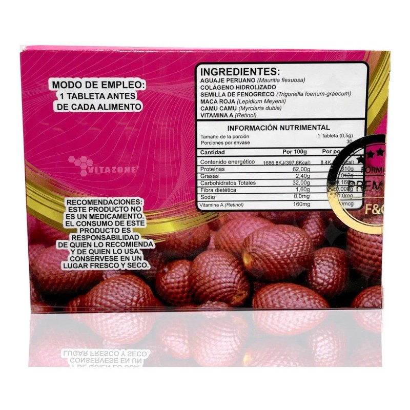 Aguaje Peruano 30 Tabletas Fer Y Greco