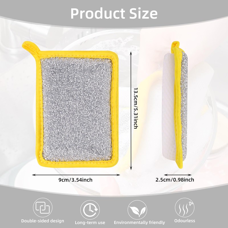 Washing up Sponge, 8Pcs Dish Sponge Double Sided Sponges Washing