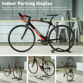 BALINGE Bike Floor Stand - Parking Rack for Indoor & Outdoor, Mountain & Road Bikes, 1 Pack