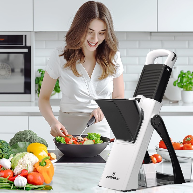 ONCE FOR ALL Upgrade Safe Mandoline Slicer Plus, Biger Size,