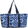 Turquoise Ikat Print NGIL Utility Tote Shopping Bag