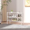 ROMGUAR CRAFT 2 Tier Bamboo Shoe Rack for Closet Free