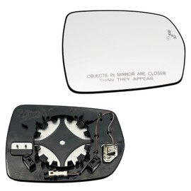 Right Passenger Side Mirror Glass Heated Without Blind Spot Without Auto Dimming Compatible with for 2015-2023 Ford Edge Right Side View Mirror Replacement Glass (Passenger Blind Spot No-Anti-glare)