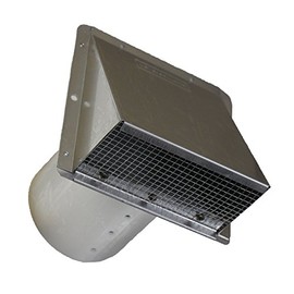 Reversomatic 8" Heavy Duty Intake Wall Cap with Fly and Screen (No Damper) (Unpainted)