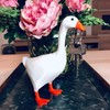 White Duck Magnetic Display Piece Resin Decoration Magnetic Goose Key
