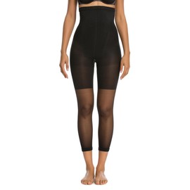 SPANX Original Shaping High-Waisted Footless Sheers - Core & Thigh Control - Footless Pantyhose - Use as Shapewear Underwear - Black - C