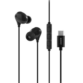 Laser Wired in-Ear Earphones with in-Line Controls, USB-C, Headphone, Black