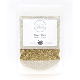 Primal Palate Organic Spices, Super Gyro Seasoning, Certified Organic, 5.1 oz resealable bag